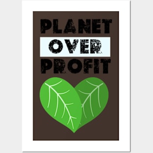 Planet Over Profit - Earth Day Climate Change   earth day 2024 gift april 22 Cute Posters and Art